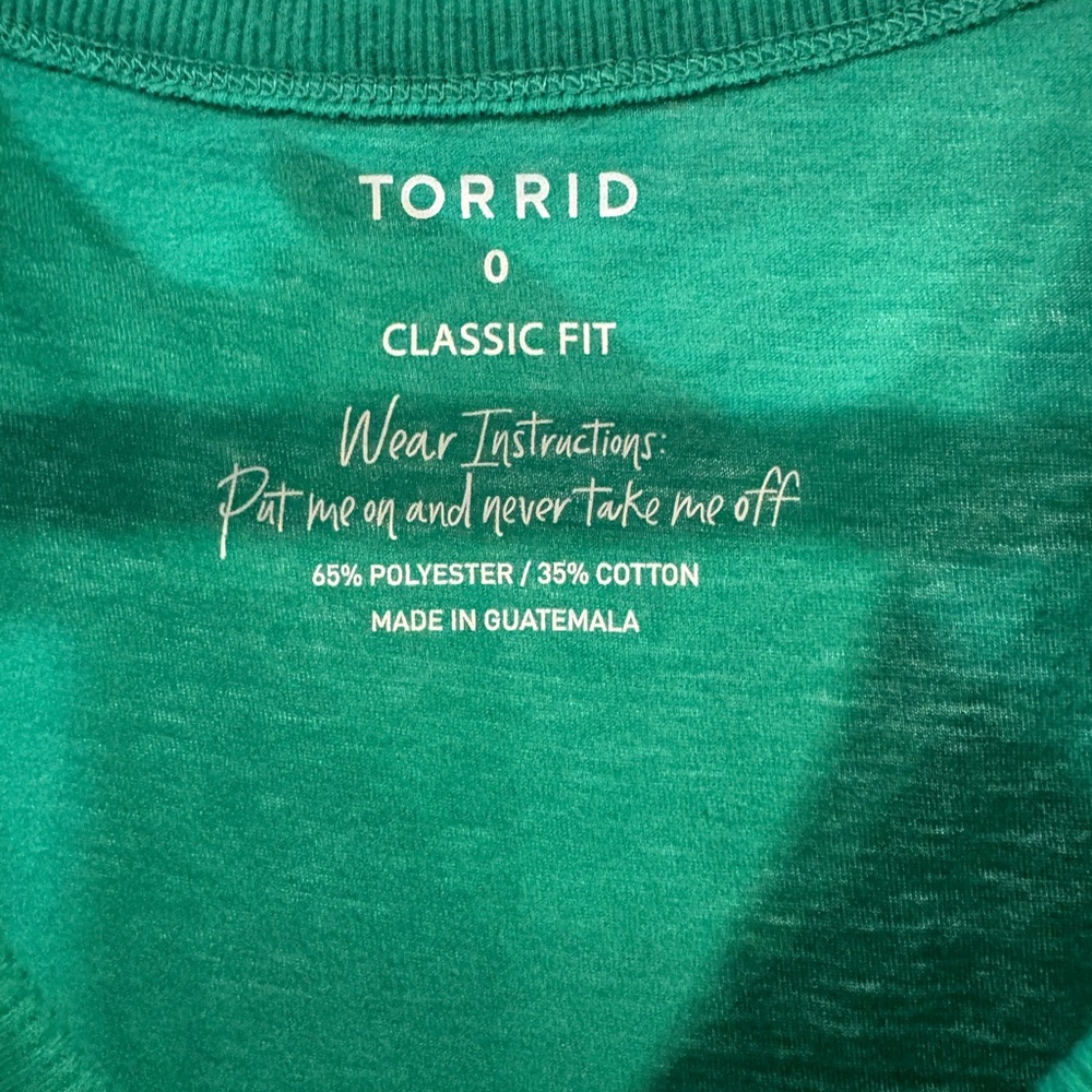 Torrid Green Classic Fit Tank Top